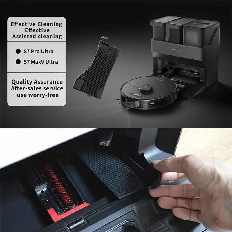 ABZV-для Roborock S7 Maxv Ultra S7 Pro, запасные части для пылесоса-фильтр для воды всасывающей станции со съемным ситом