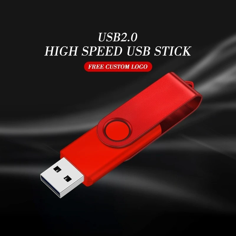 Business Pen Drive 128GB Beautiful USB 2.0 Flash Drives 64GB Metal Memory Stick 32GB Rotatable USB Stick 16G for Laptop Car 8GB