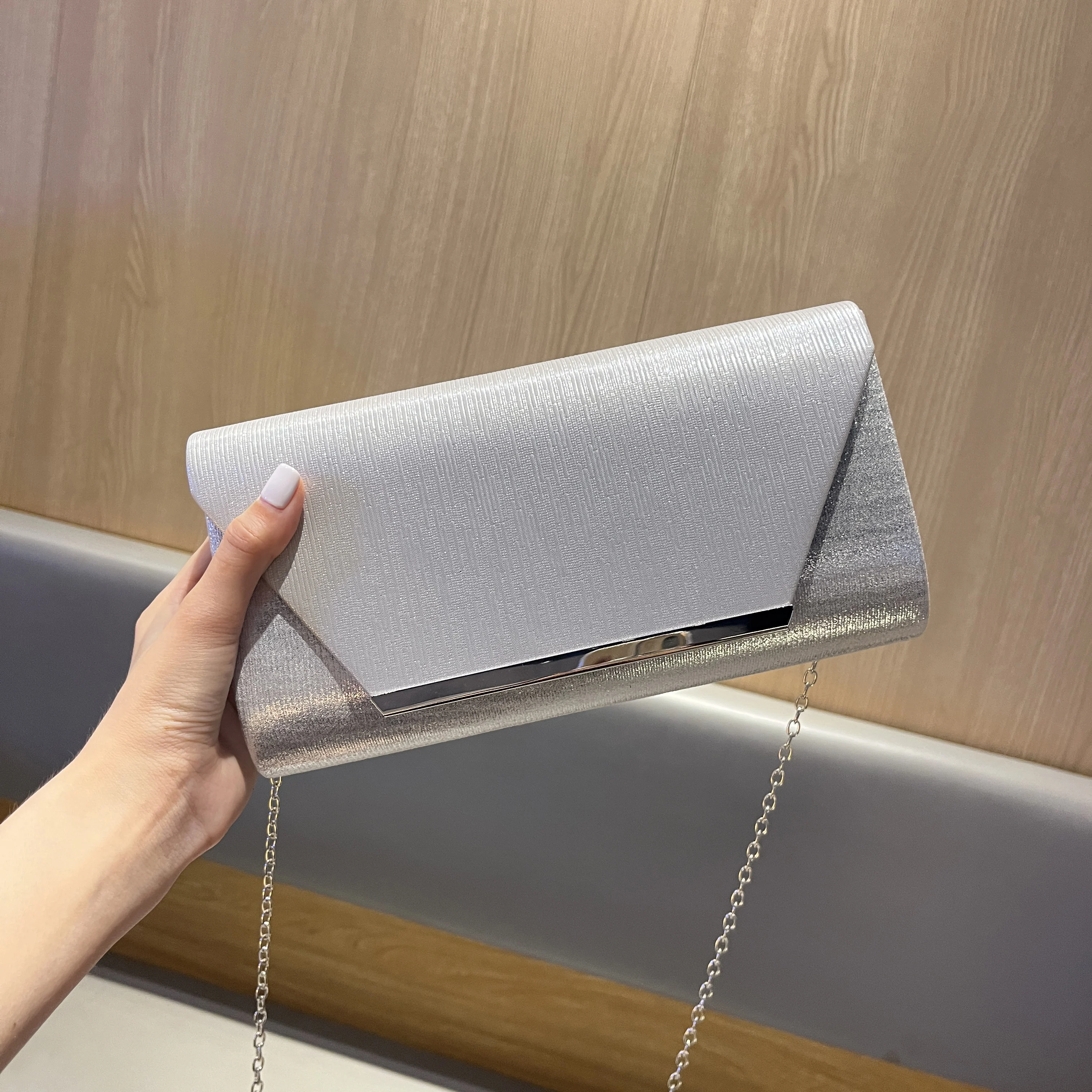 New European And American Fashion Flannel Envelope Dinner Bag Ladies All-match Clutch Bridal Party Evening Bag