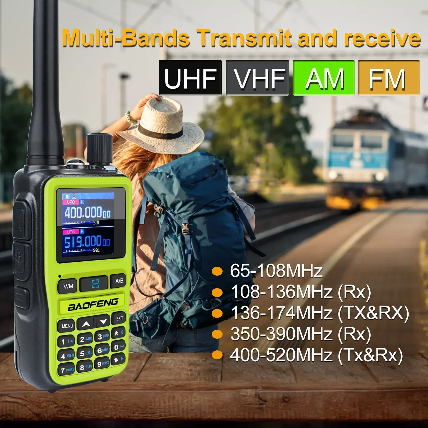 2 pz 2025 Baofeng UV-5R Mini Walkie Talkie VHF UHF Dual Band TX e RX Multi-band Ricevi Air Band Vox Amateur Mini Radio bidirezionale