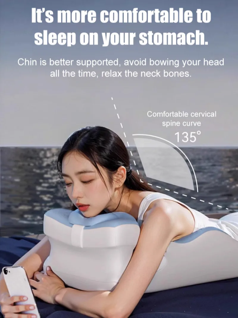 وسادة سرير متعددة الوظائف للنوم والقراءة واستخدام الهاتف - وسادة دعم مريحة لمسند الظهر وراحة الرقبة #3