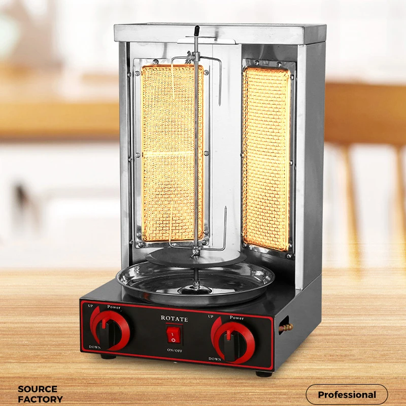 ماكينة شواء تركية عمودية اللاحم التلقائي الدوران الدوار دونر الفولاذ المقاوم للصدأ كباب صانع الدجاج ماكينة شواء الشاورما