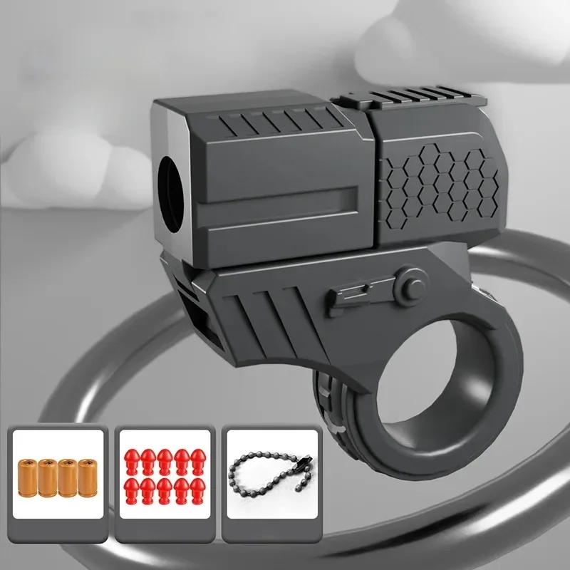 ใหม่ Mini Gun Shell Ejected สามารถเปิดตัว Decompression EDC แหวนนิ้วมือปืนพก Fidget Spinner Ratchet ความวิตกกังวลความเครียดบรรเทาปืนของเล่น