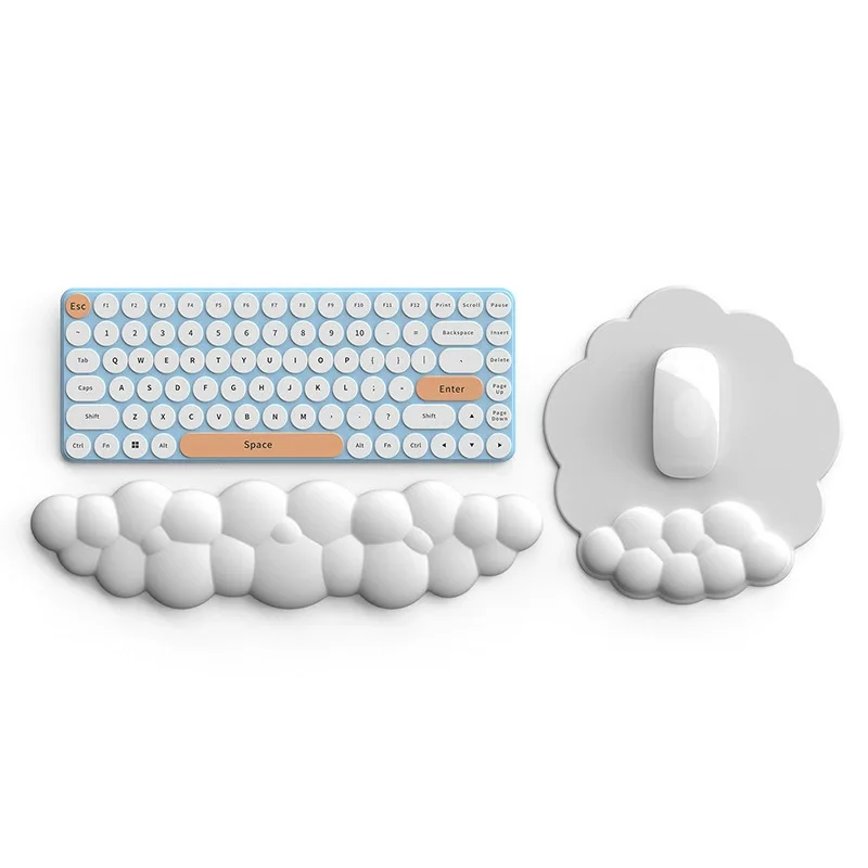 Cloud Wrist Guard Office Aesthetic Silicone Foam Keyboard Mouse Pad High Quality Wrist Support for Computer Accessories