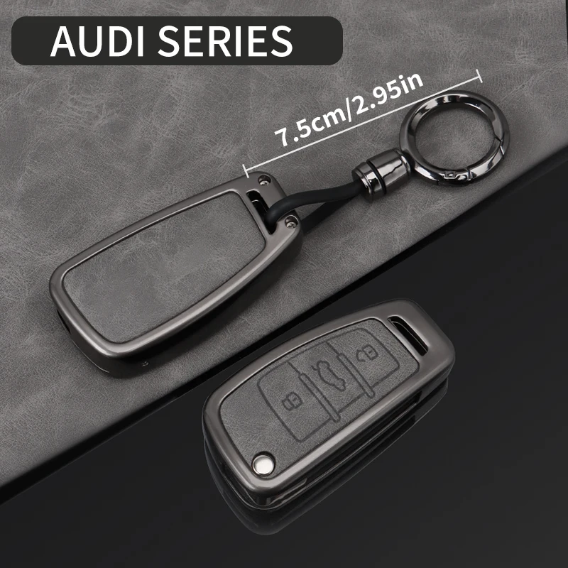 Auto-Klappschlüsselhülle für Audi A1 A3 A4 8P 8L 8V A5 B6 B7 A6 A7 C5 C6 Q3 Q5 Q7 4F S3 S4 S6 RS3 TT Schlüsselgehäuse – Detail 10