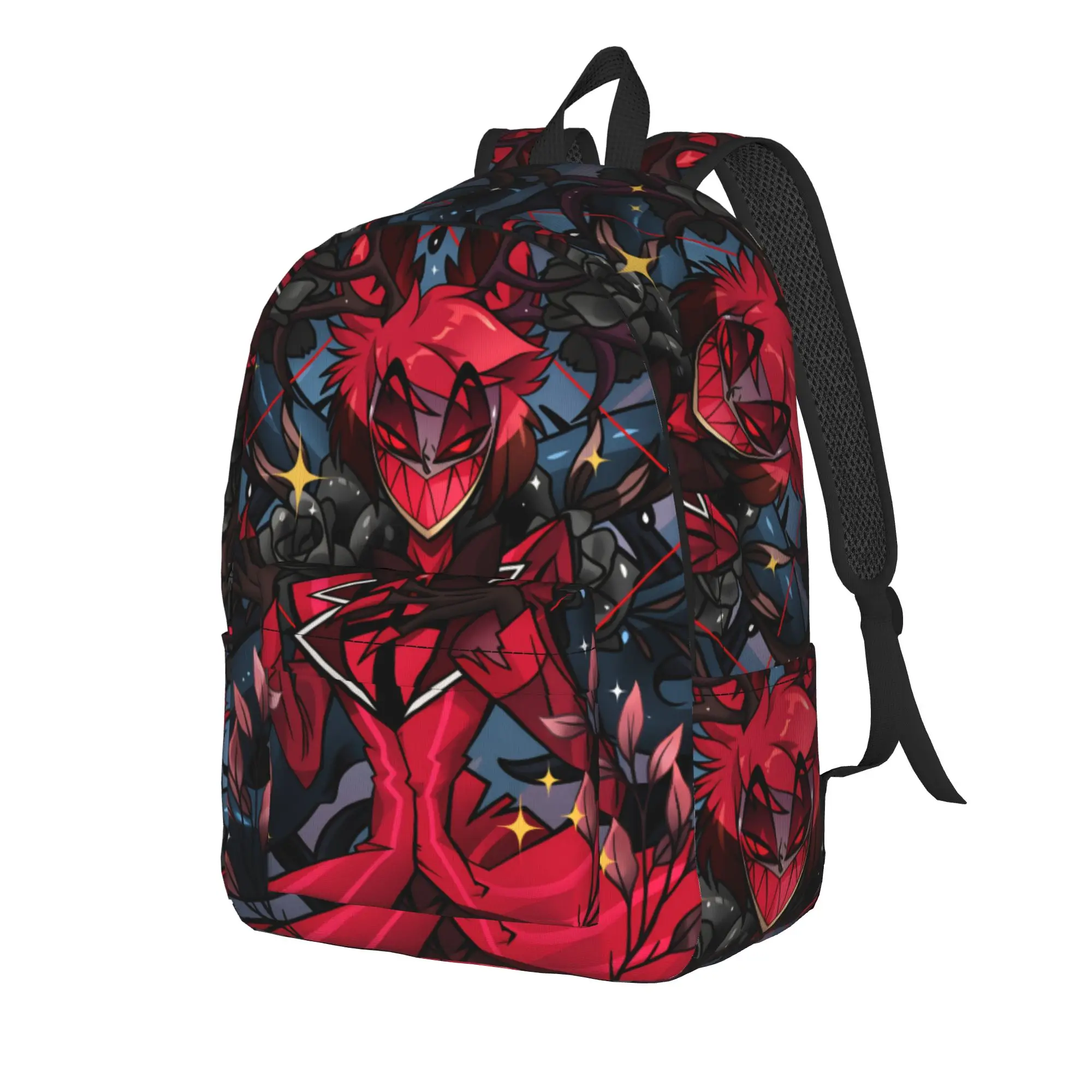 Relax Alastor Vox Backpack Hazbines Hoteles University Backpacks Boy Kawaii School Bags Custom Lightweight Rucksack
