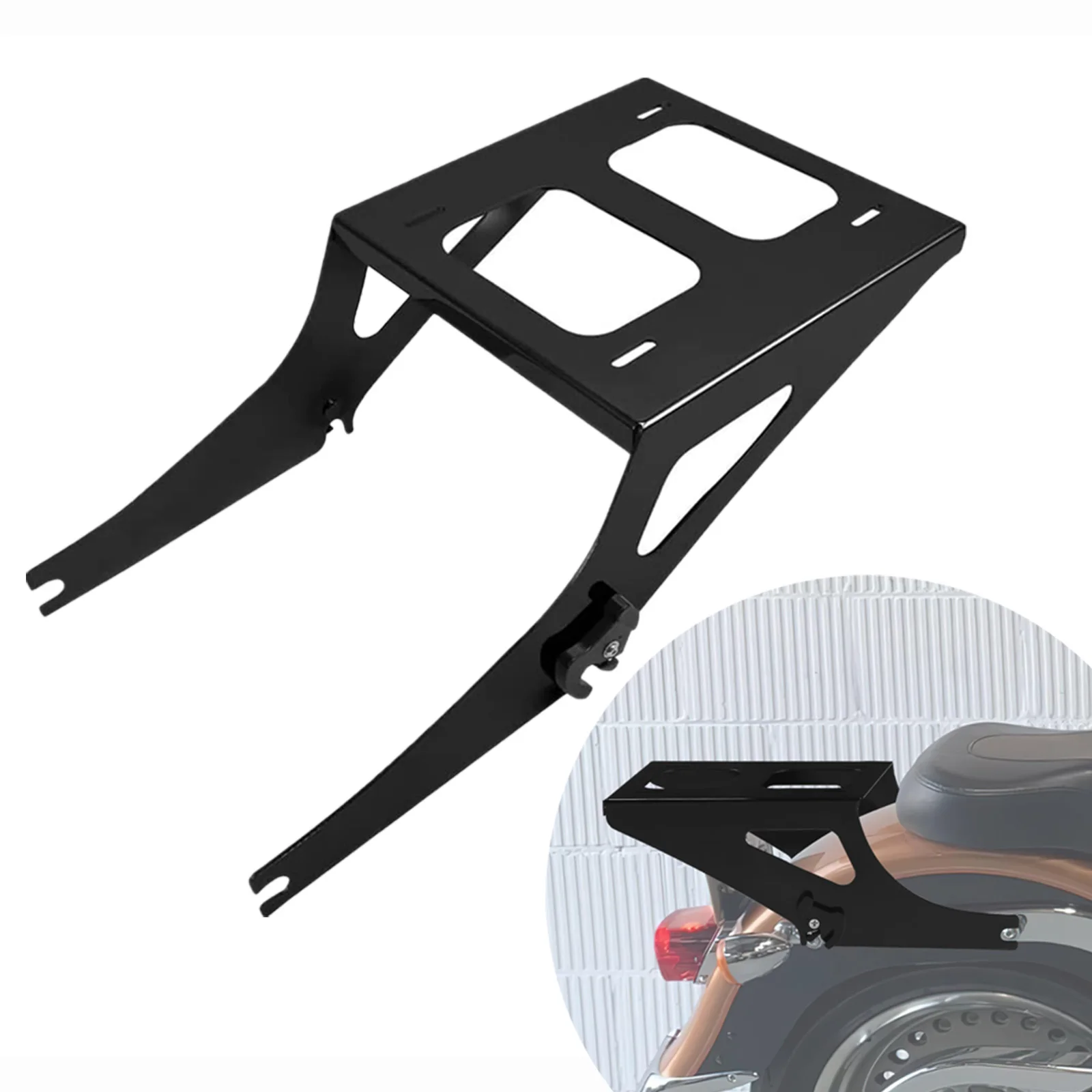 Trunk Mounting Rack Fit For Harley Fat Boy Fatboy FLSTF FLSTFB 2008-2017 Night Train 2006-2009 Motorcycle Luggage Rack Pack