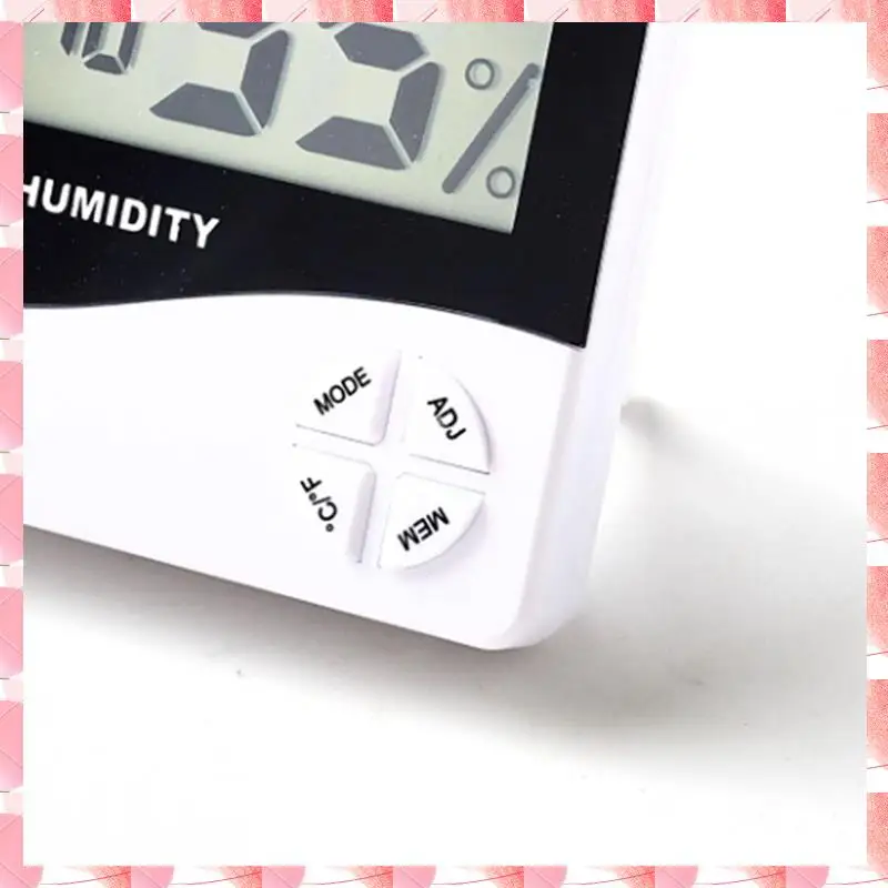 JAJA Digital LCD Indoor Outdoor Room Electronic Temperature Humidity Meter Weather Station Alarm Clock 4 Key Model Easy To Use