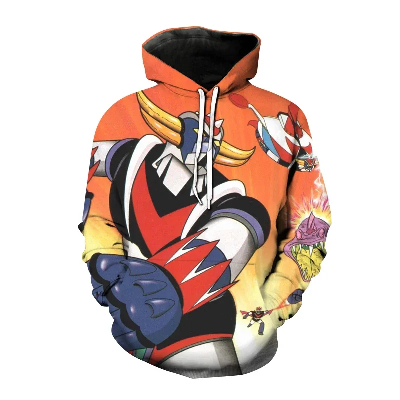 

Goldorak robot prints 3d hoodies for men and women fashion Grendizer sweatshirts Super Dalian hoodies hip hop clothing