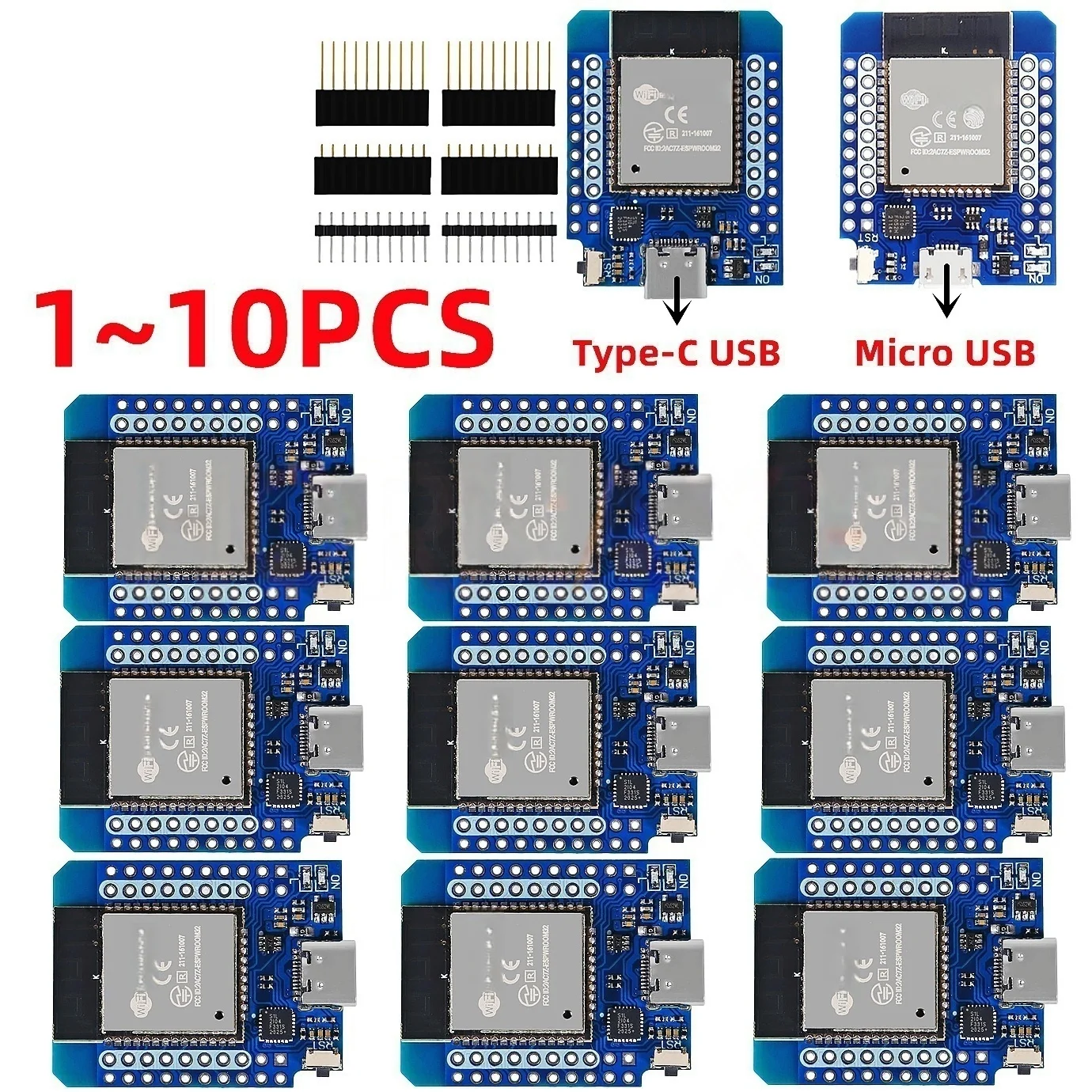 XZG 1-10PCS/ D1 Mini LIVE ESP32 ESP-32 WiFi+Bluetooth Internet of Things Development Board based ESP8266 Fully Functional TYPE-C