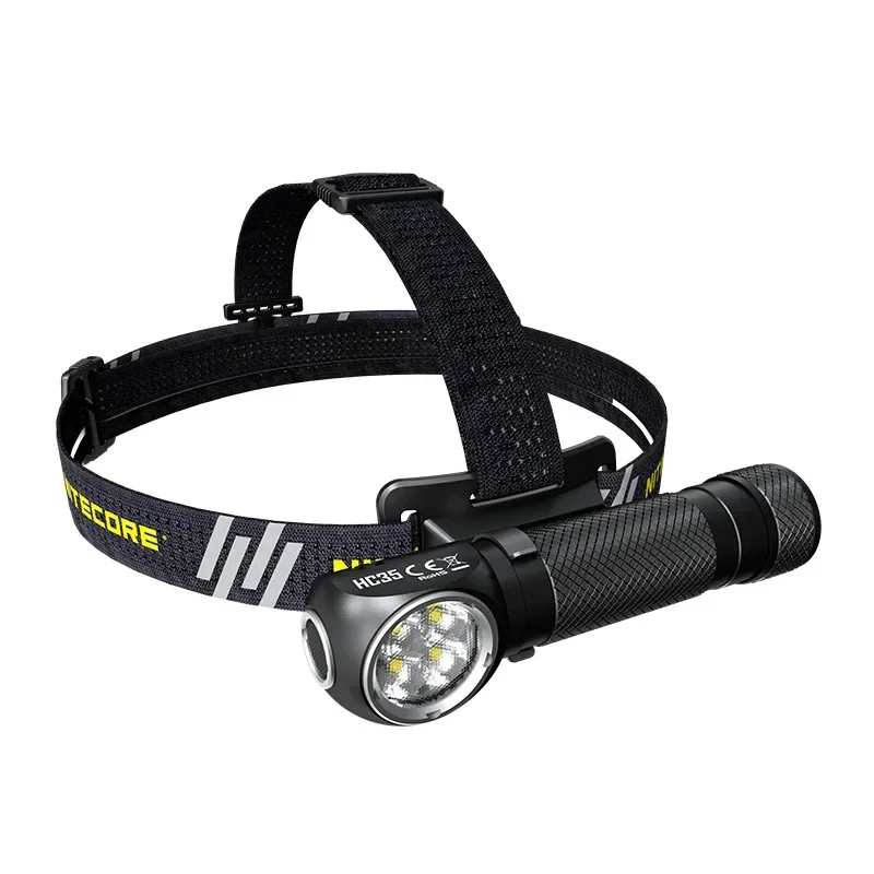 Original NITECORE HC35 Headlamp 2700 lumen USB Rechargeable With 4000mAh Battery L-shaped HeadLight For Outdoor Lighting