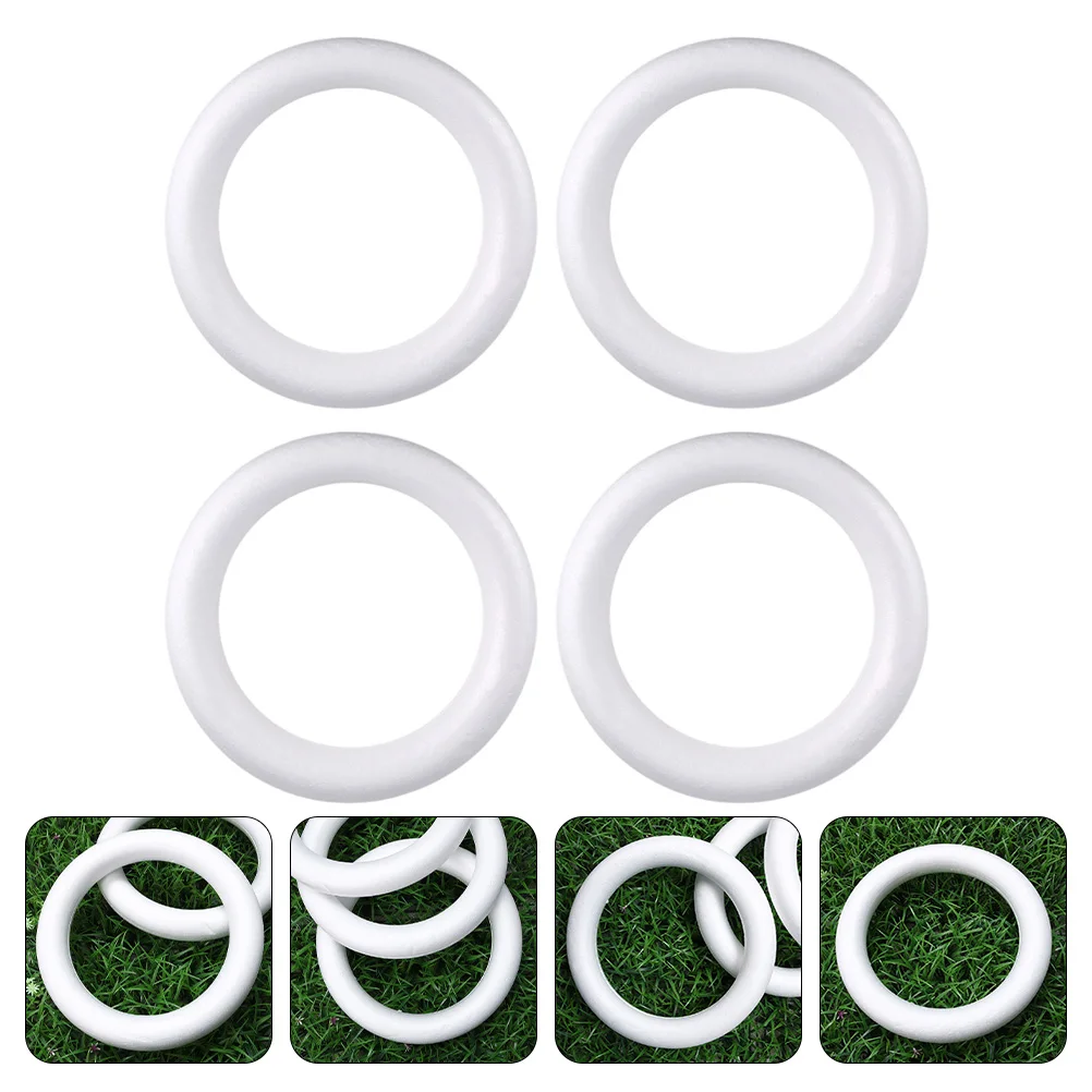4 Pcs Foam Garland Decoration Paint Decorations DIY Wreath Round Ring Accessory Making