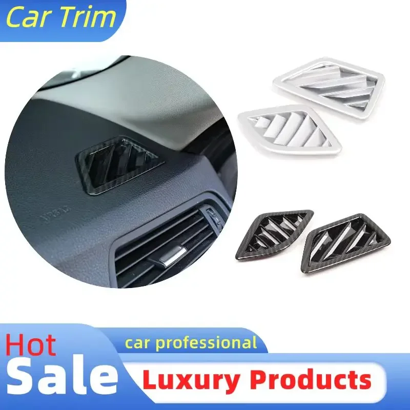 

LHD For BMW 5 Series F10 F11 F07 2011-2017 ABS Instrument Carbon Fiber Texture Side Air Conditioner Air Outlet Vent Cover Trim
