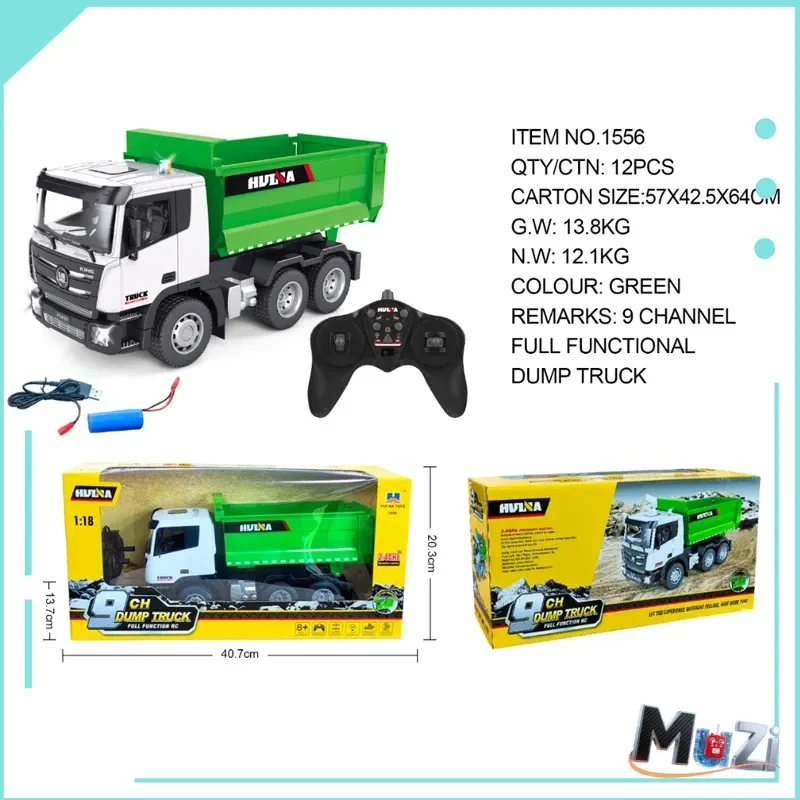 

HUINA 1556 RC Самосвал 1:18 9 каналов Электромобиль Инженерная машина Экскаватор 2,4G Радиоуправляемые автомобили Игрушки для мальчиков