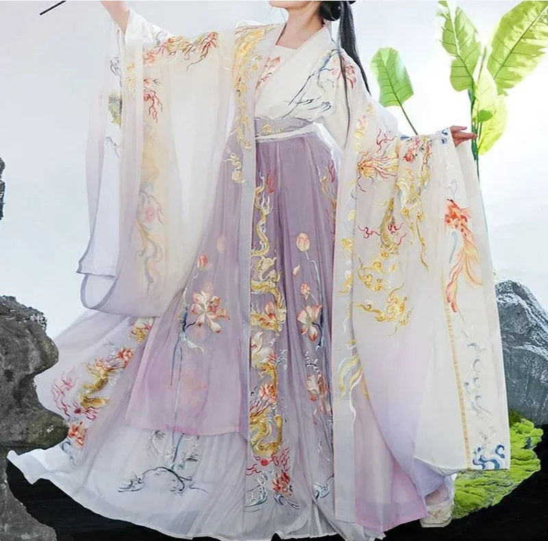 Hanfu Dress Men&Women Ancient Chinese Luxury Embroidery Hanfu Cosplay Costume Dance Dress Hanfu Party Dress For Women Men