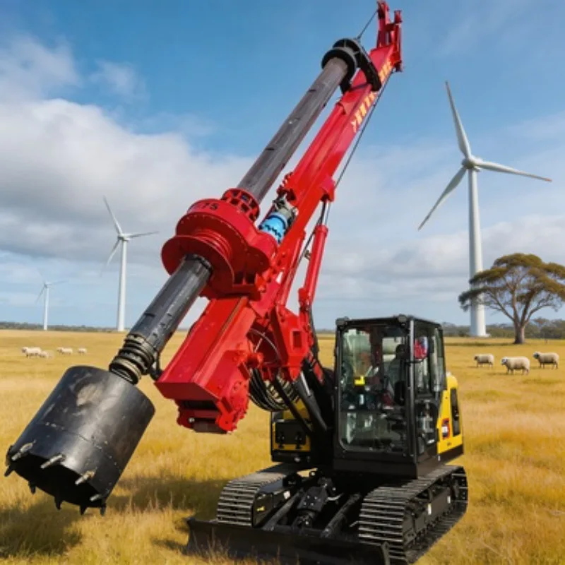 For Deep Foundation Rotary Drilling Rig Drill Rig Borehole Drilling Machine 80m Depth 280kN Torque for Project Use
