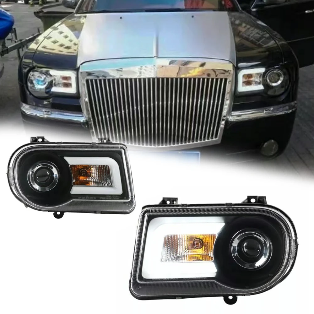 

Светодиодные фары для Cheysler 300C 05-10 emark, полностью светодиодные DRL, автомобильные фары в сборе, сигнальные автоаксессуары, модифицированная лампа
