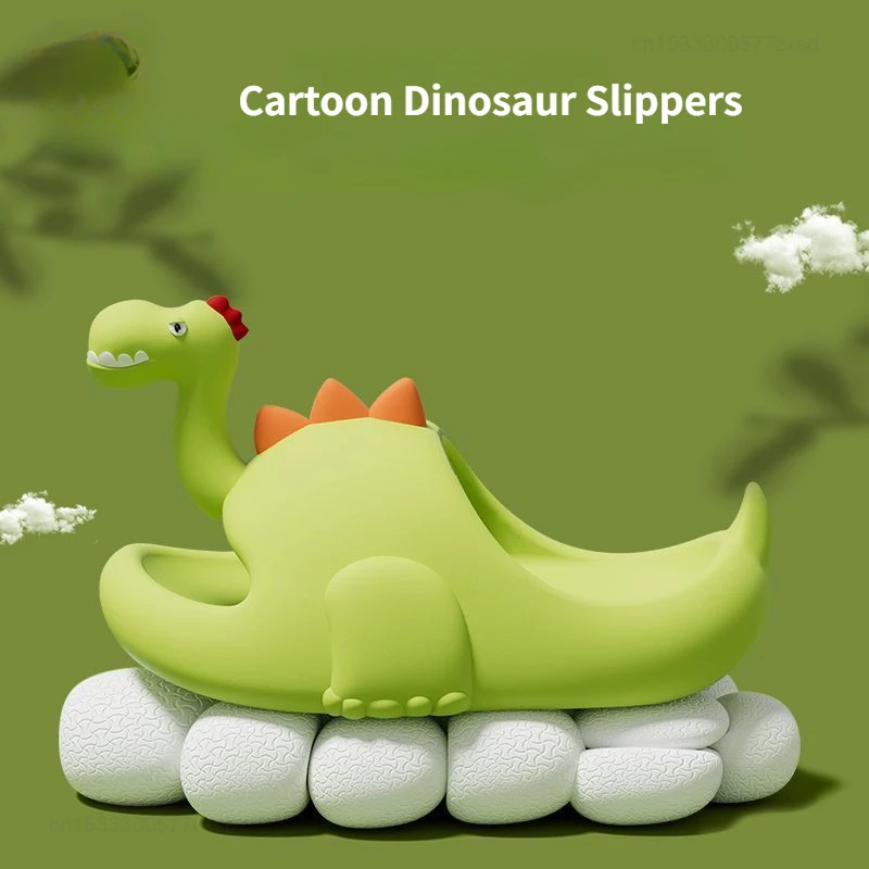 Xiaomi Women Dinosaur Slippers Summer Outdoor Indoor Shoes Soft Sole Non Slip Funny Slides Couple Home Floor Footwear Flip-Flops