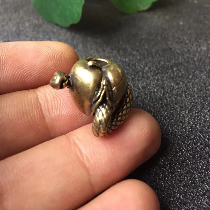 Desire Snake Female Genitalia Apple Figure EDC Outdoor Paracord Beads Retro Brass Umbrella Rope Woven Lanyard Pendants For Knife
