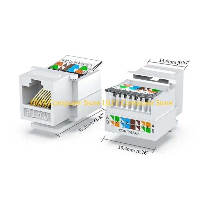 A52B 5pcs Cat6 UTP Module RJ45 Информационный разъем