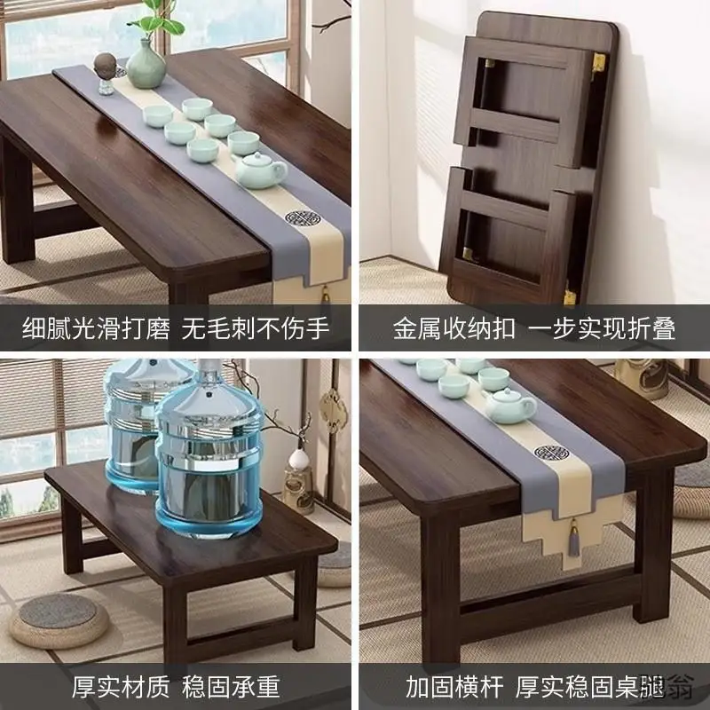 Multi functional folding bay window table Thickened desktop in student dormitory