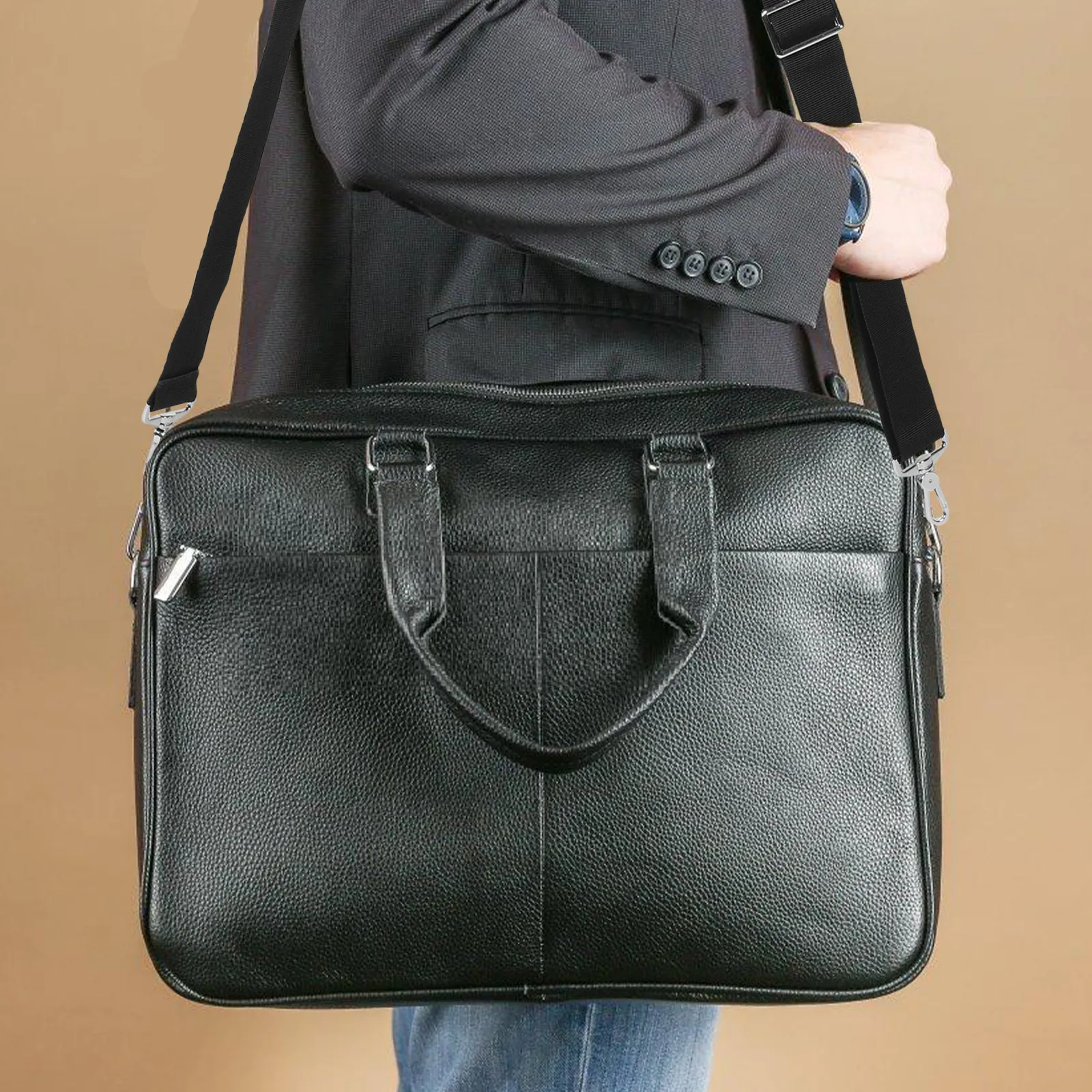 

Adjustable Nylon Strap for Laptop Bags Reduces Shoulder Strain Versatile Design for Single Double Shoulder Use