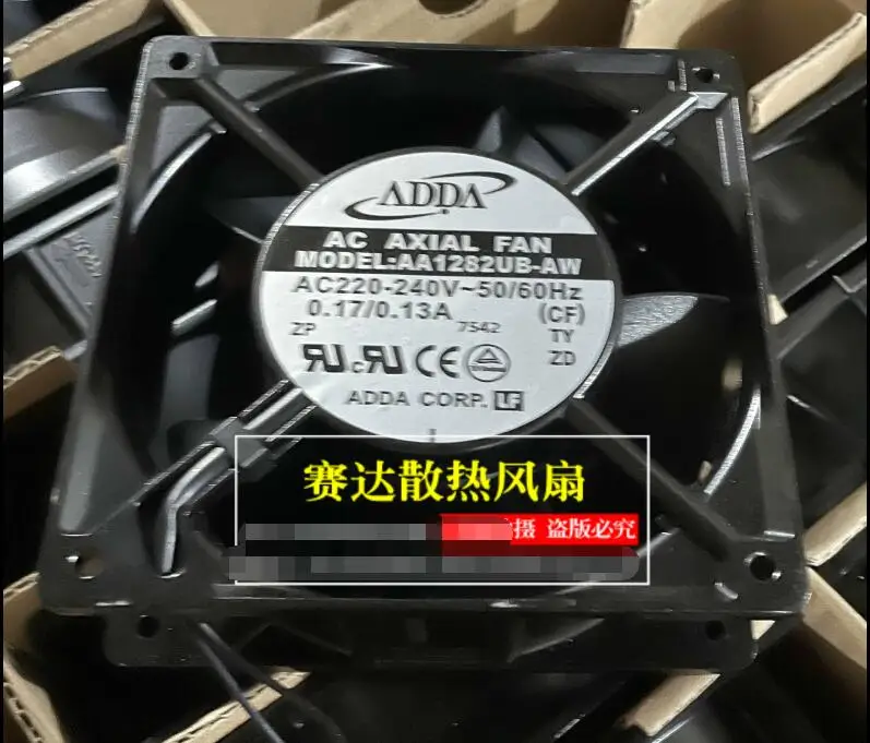 ADDA AA1282UB-AW AC 220-240V 0.17A 0.13A 120x120x38mm Server Cooling Fan