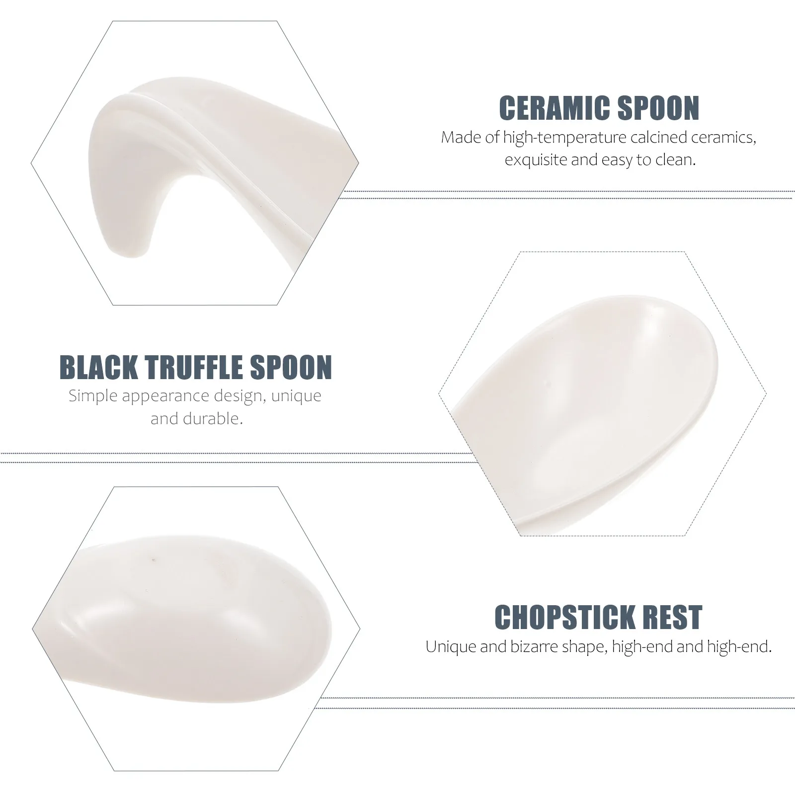 Cuchara de Cerámica para Trufas y Salsas, para Guardar Caviar, Vajilla Elegante, Regalo, Uso en Cocina (1 Pieza)