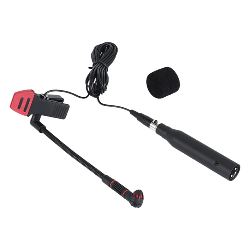 Y16A Alctron IM500 Clip-on Instrumental Condenser Microphone Gooseneck Mic for Orchestra Saxophone Trumpet Saxe