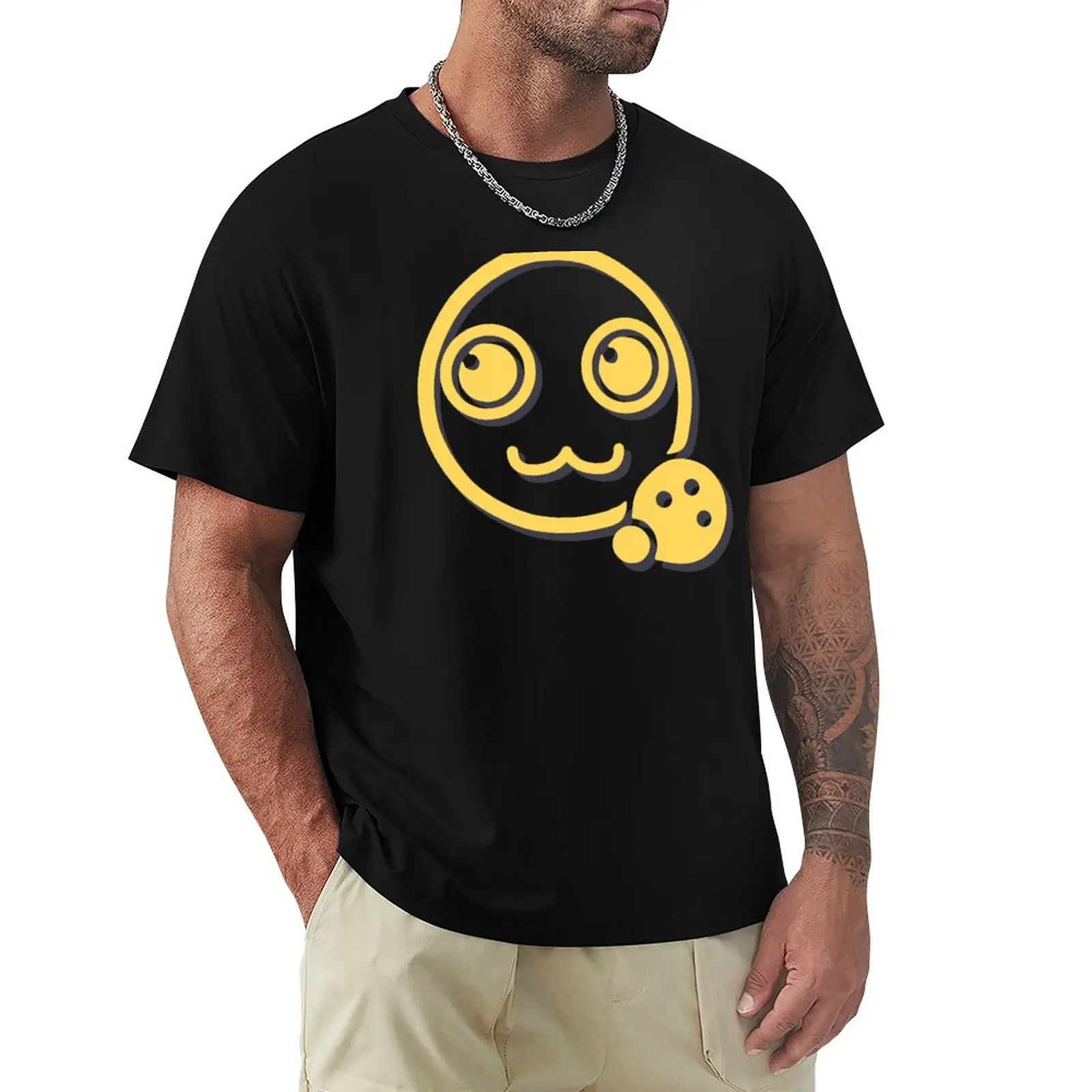 

Mameo Beanie Mamemon Symbol from Digimon World: Next Order (Yellow & Black) T-Shirt graphics Blouse clothing for men