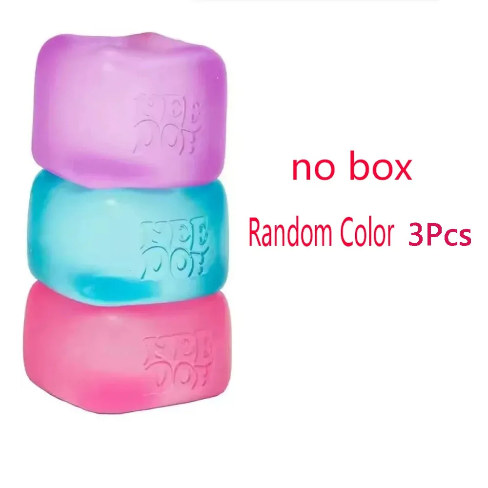 3pcs In Stock Squishy Schylling Needoh Nice Cube Sensory Toy Anti-Stress Stress Relief Jigsaw Pressure Relief Souvenir for Kids