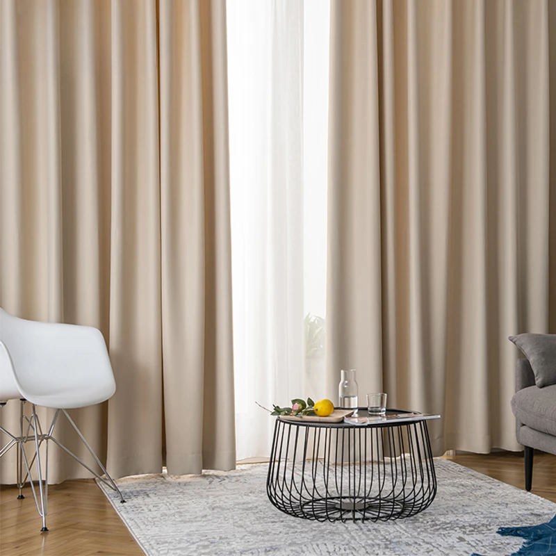 

Modern Hall Blackout Curtains for Living Room Girl Bedroom Long Curtain for Windows Ready-made Cortinas Rideaux High-shading 90%