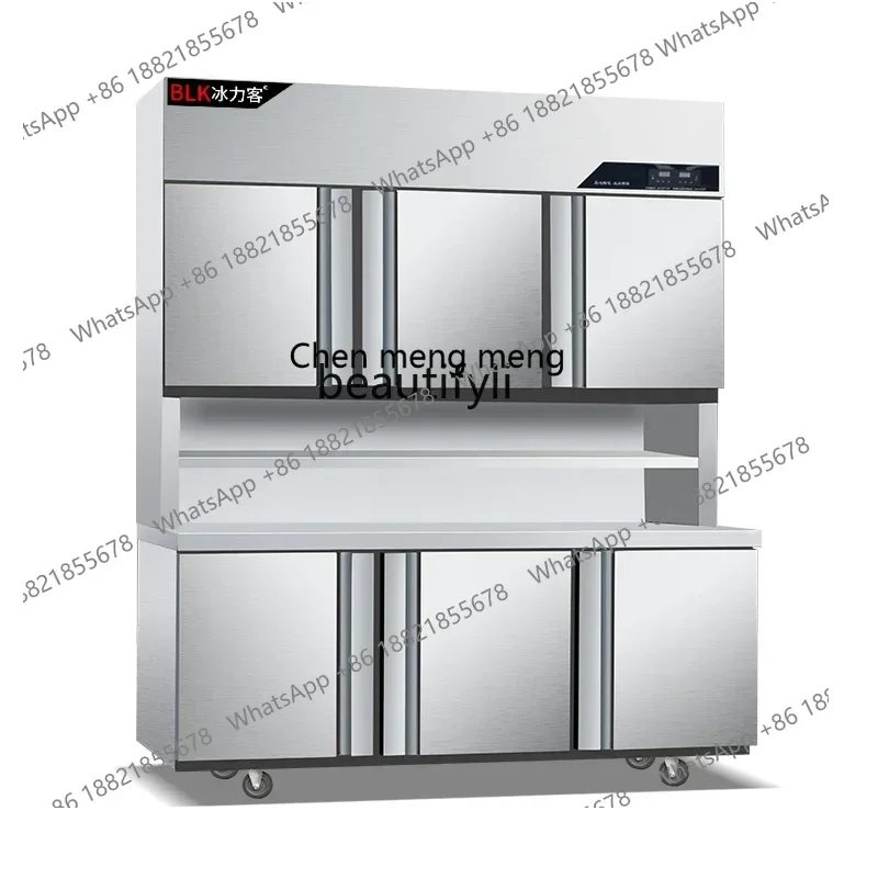 182Q workbench, freezer display cabinet, commercial kitchen, fresh-keeping stainless steel intelligent all-in-one machine