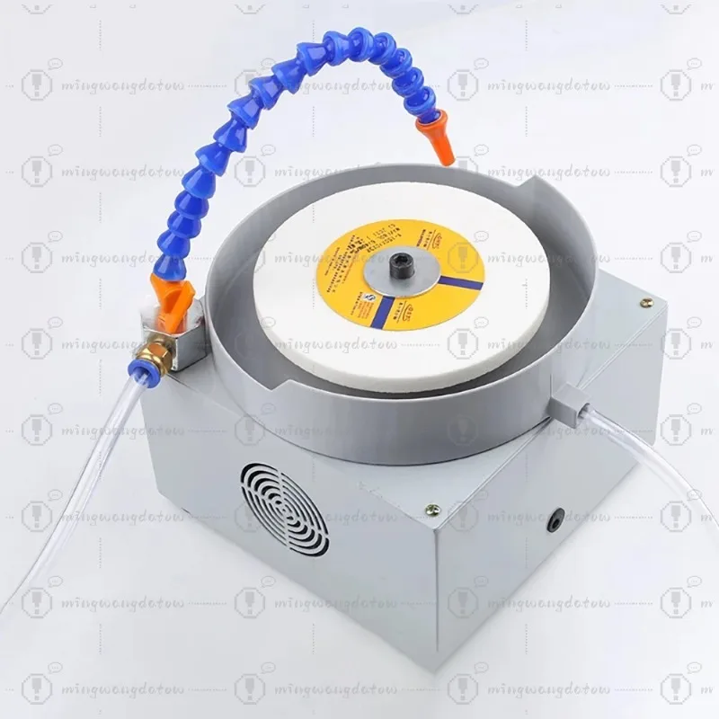 

150MM Electric Surface Grinder - Speed Adjustable Wet/Dry Polishing Machine with White Alumina Wheel & Diamond Sanding Discs