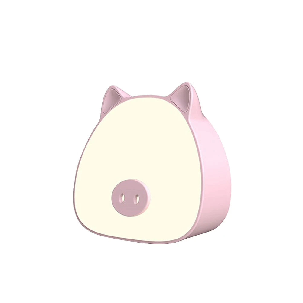 

Touch Control Led Bedside Lamp Rechargeable Pig Night Light For Kids Bedroom Pink Small Touch Sensor Light Decorative Room Bar