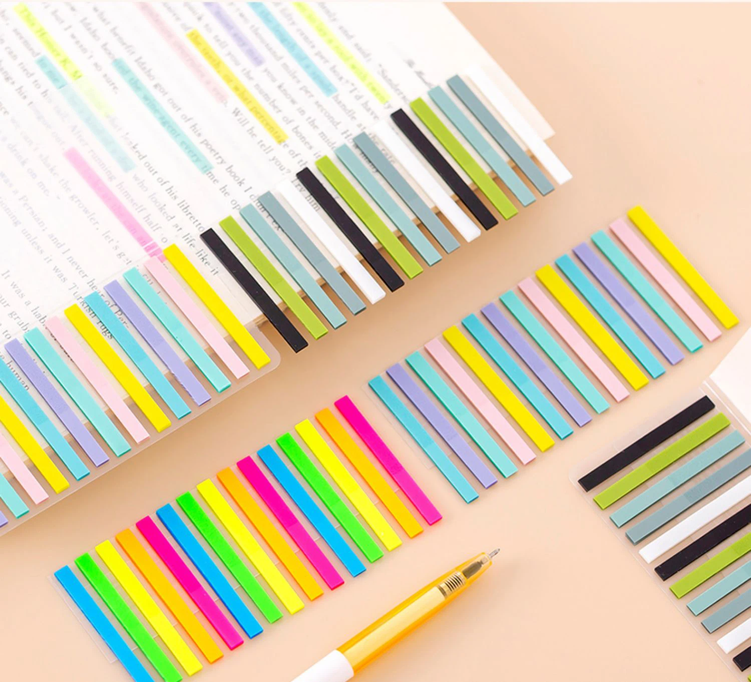 Highlight Sticker Index Self Adhesive Memo Pad Sticky Notes Bookmark Point It Marker Sticker Reading Aid School Office Supplies