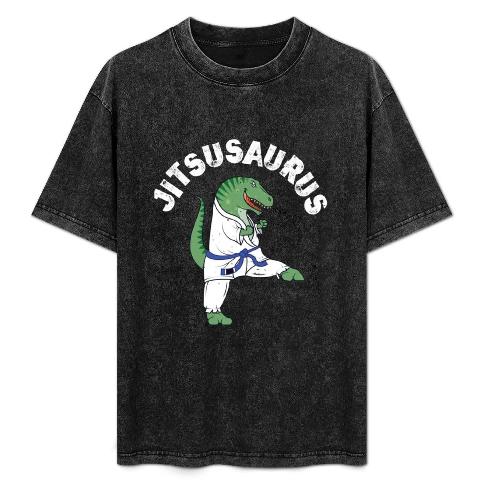 

JIU JITSU blue belt T rex dinosaur-BJJ or MMA gift Classic T-Shirt Basic Casual Wear Short Sleeve Top