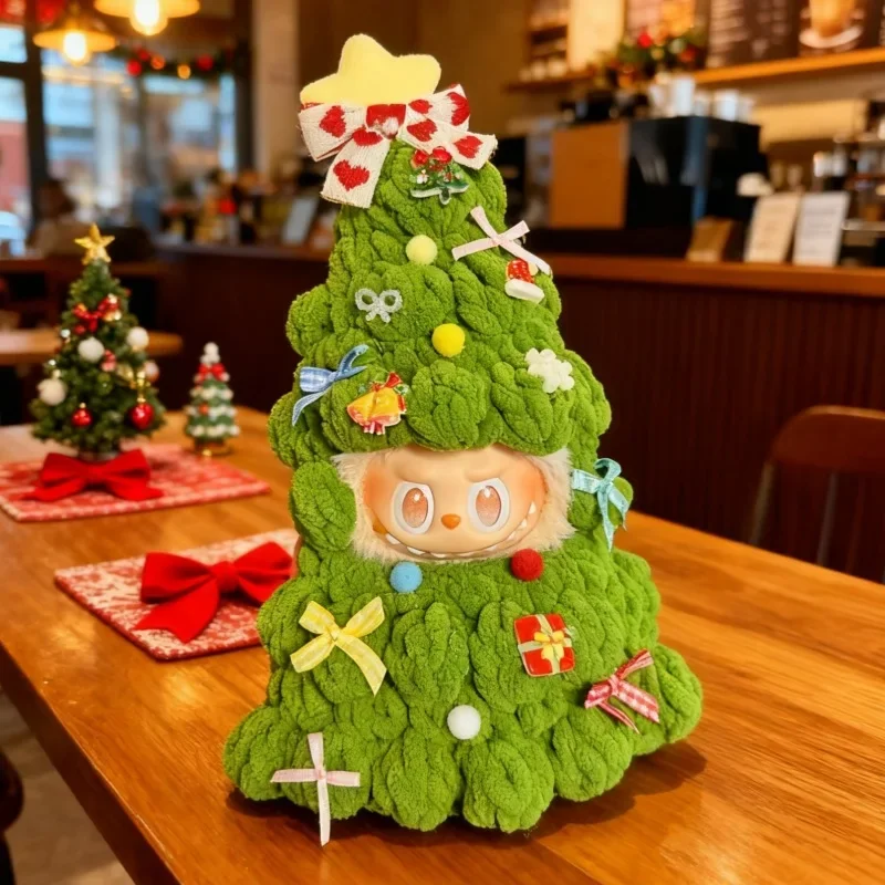 لطيف السنة الجديدة شجرة مجموعة ل V1 V3 Labubu أفخم الملابس لطيف النحل بذلة أفخم دعوى ل 17 سنتيمتر Labubu دمى اكسسوارات