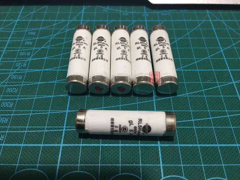 5PCS Rl5h rl30 positive fusing 660V screw fuse fusible core 10A 16a12 * 50mm 1A