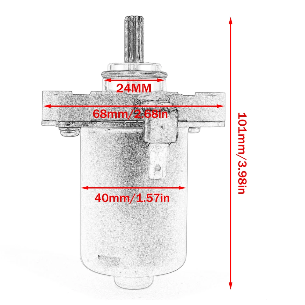 Starter Motor For Italjet 50 Formula Velocifero For Atala Byte Hacker 50 Malaguti CR1 ATU 50