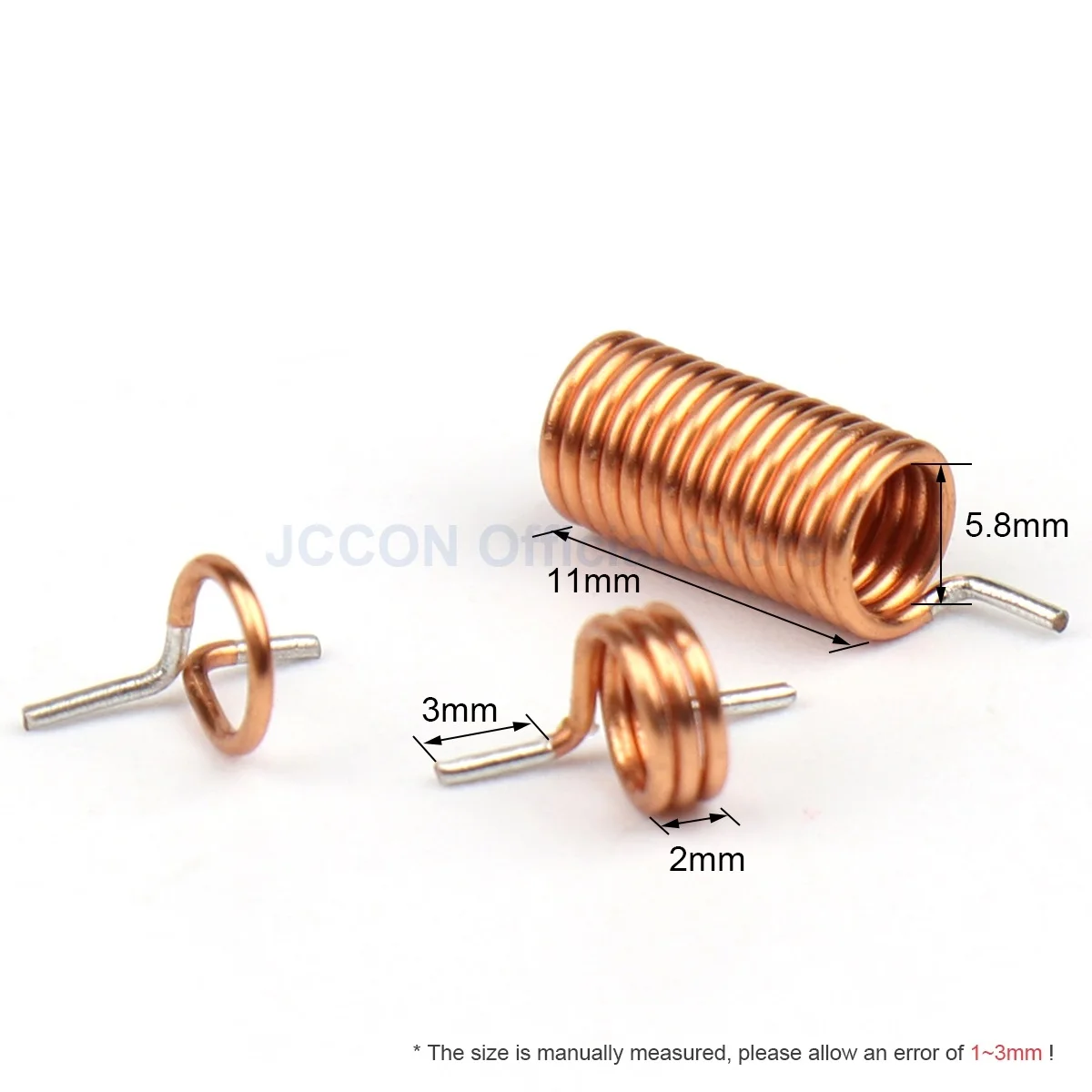 20Pcs Hollow Coil Inductance Copper Wire FM Inductor RF High Frequency Air Core Coil 1/2/3/4/5/6/7/8/10/11/25T Filter inductor