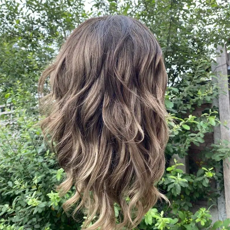 Nuovo In Onda Corta Bob Ombre Marrone Scuro Sintetico HD Parrucca Anteriore Del Merletto Balayage Parrucca da Donna Prepizzicata Linea Sottile Parrucca di Lunghezza Spalla