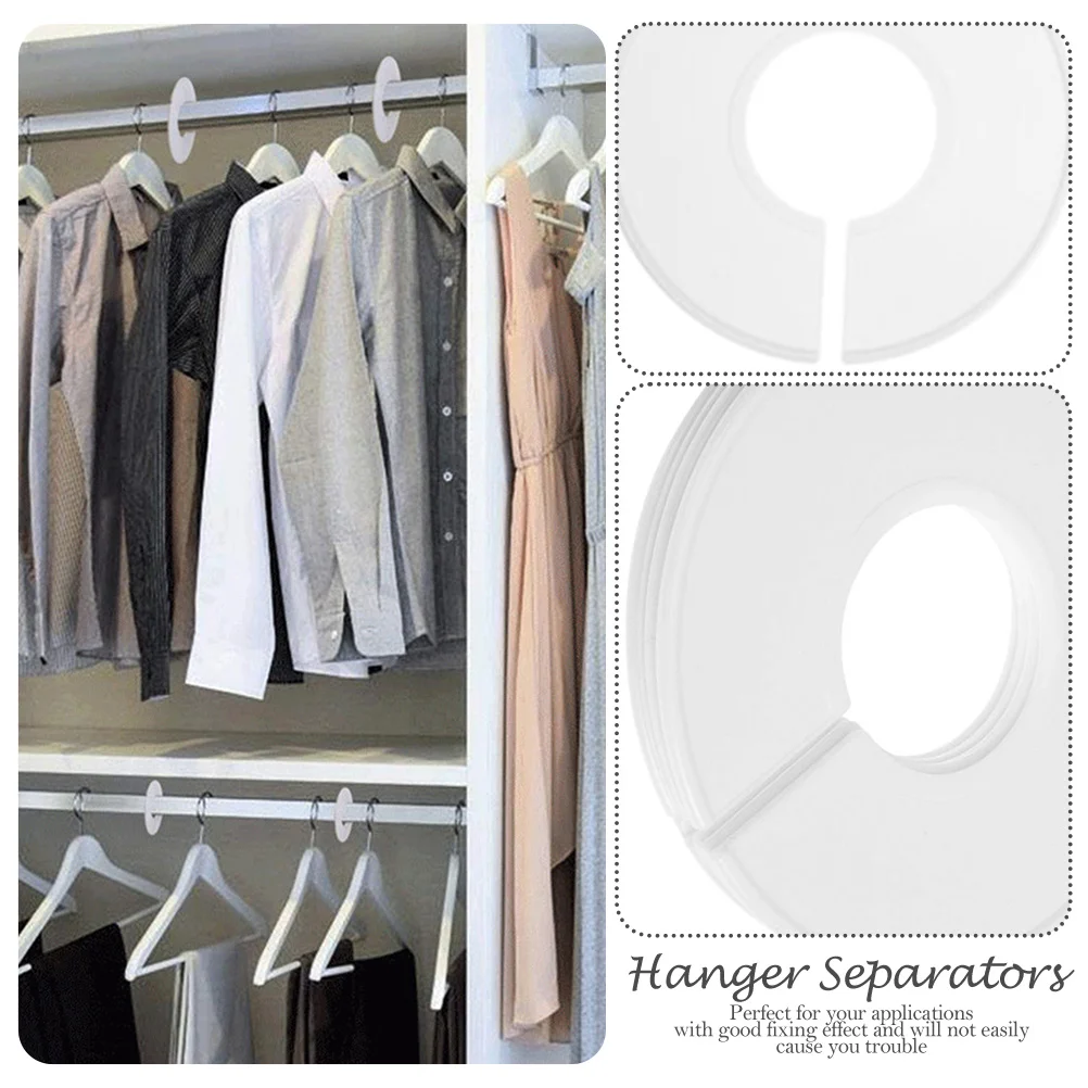 12 قطعة الملابس البلاستيكية حجم فواصل شماعات مستديرة فواصل لخزانة تنظيم خزانة معلقة مقسم خواتم دائم الطفل #4