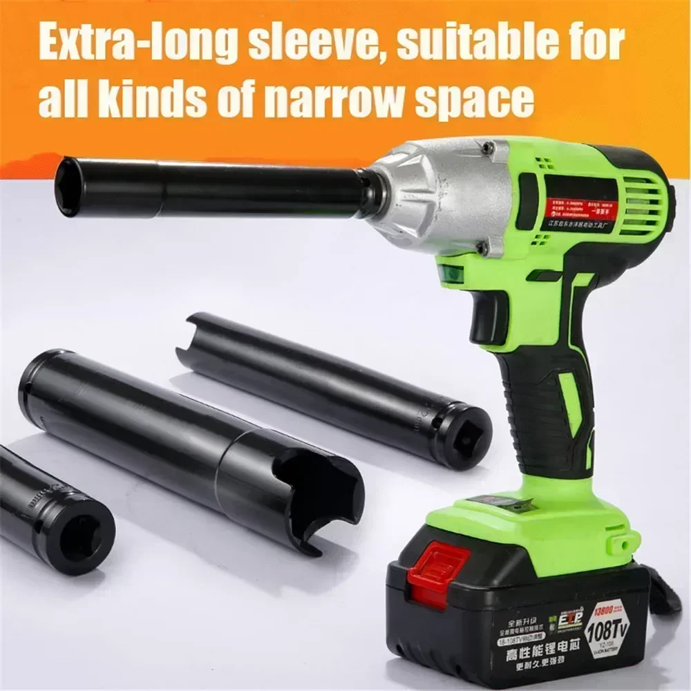 Uitgebreide Elektrische Sleuteldop 1/2 "Drive Adapter Auto Reparatie Rack 150-300mm Zeshoekige Opening Dopsleutel tool