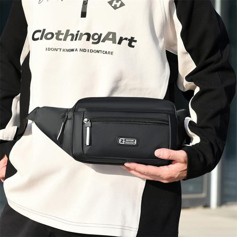 Große Kapazität Männer Taille Tasche Casual Nylon Anti-diebstahl Brust Tasche Outdoor Reise Wasserdichte Sport Handy Tasche – Detail 15