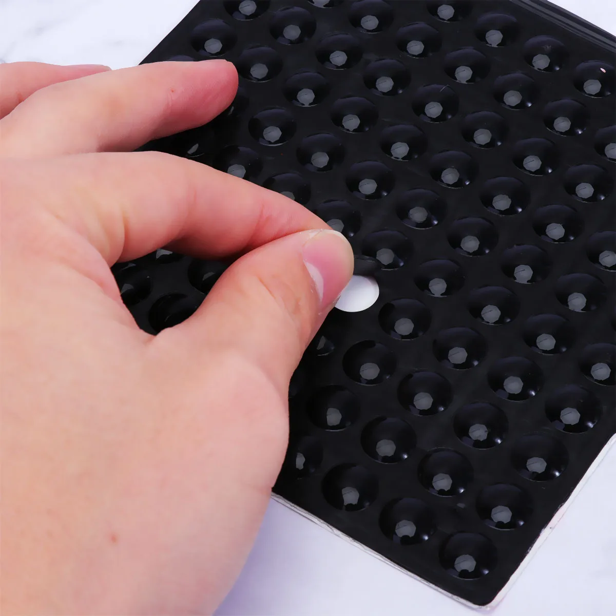 

200Pcs Door Knob Wall Guard Black Silicone Pads Anti-Collision Stopper Cushion Noise Reduction Protector for Cabinets Doors