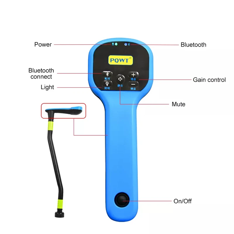 New PQWT-BT10 pipeline water leaking detection equipment metal pipe leak detector