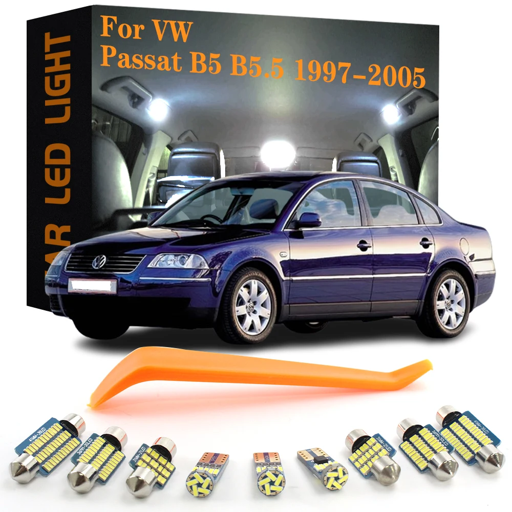 15 stks Canbus LED Interieur Verlichting Voor VW Passat B5 B5.5 1997-2005 Geen Fout Auto Dome Vanity spiegel Kofferbak Handschoenenkastje Deur
