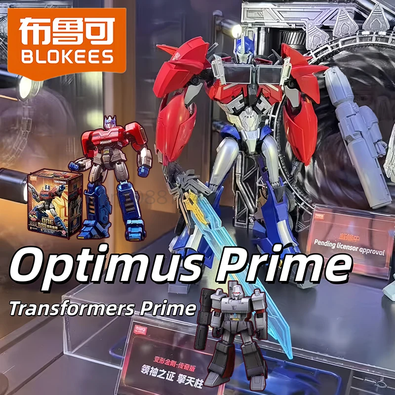 Em Estoque: Bonecos de Ação Blokees Transformers Prime - Optimus Prime e Orion Pax - Coleção de Modelos Montados
