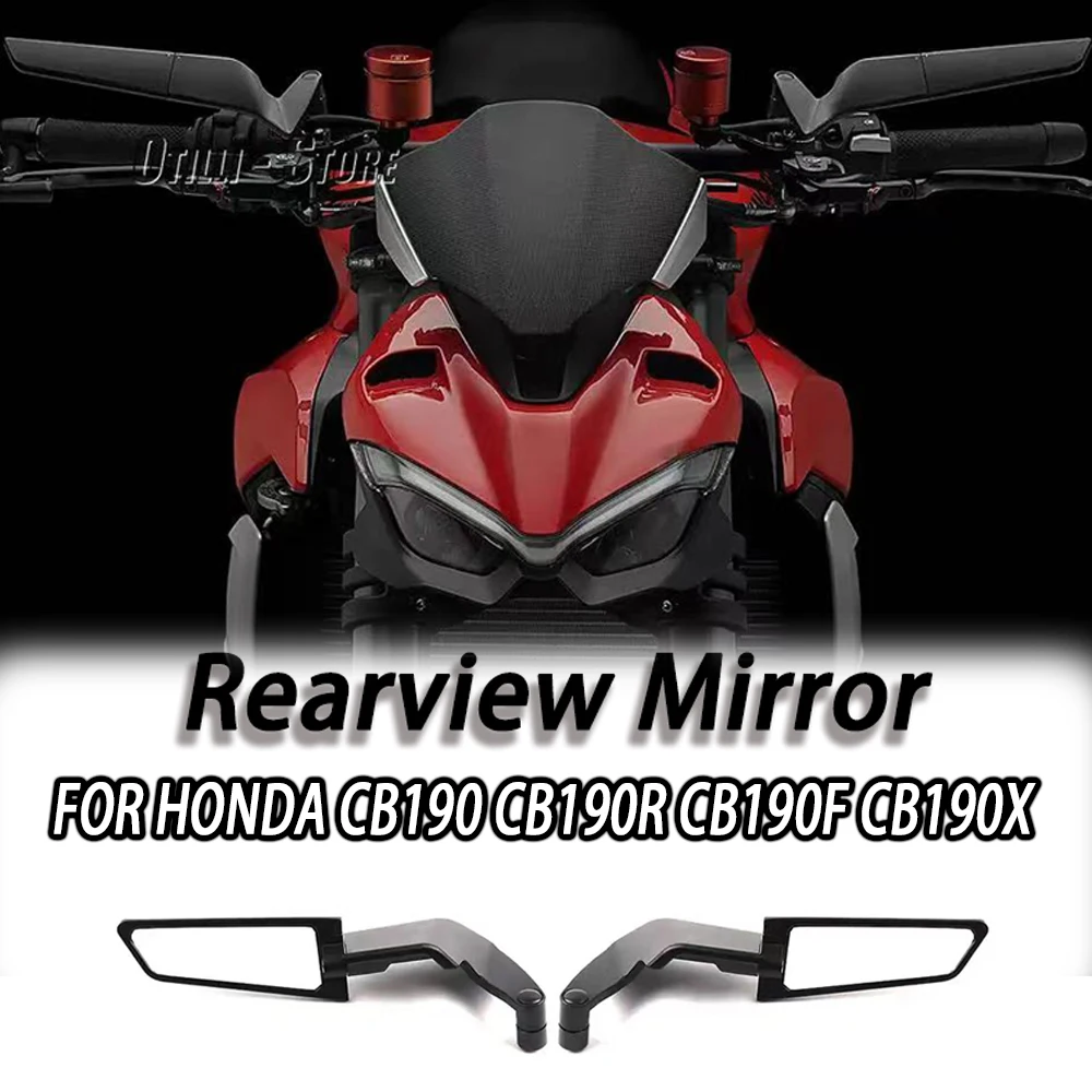 

For HONDA CB190 CB190R CB190F CB190X Motorcycle Mirrors Stealth Winglets Mirror Kits To Rotate Adjustable Mirrors